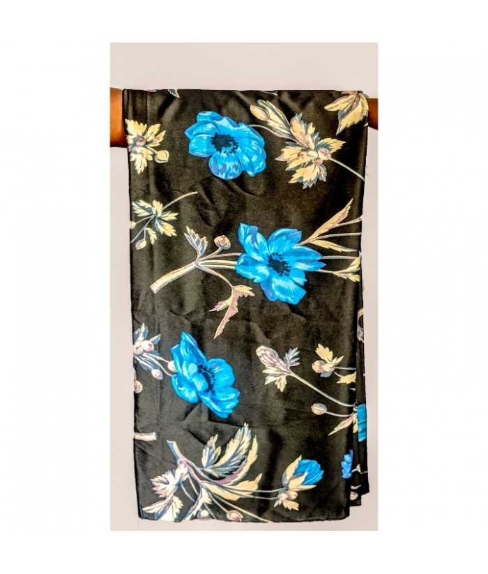 Beautiful Blue Flower Vintage Fabric
