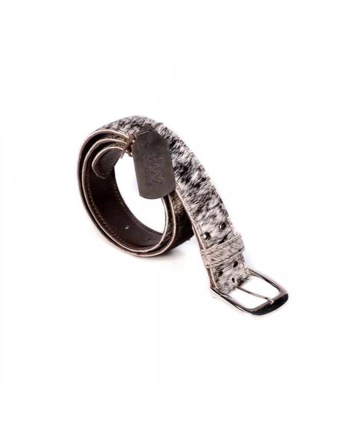 MO LEATHER BELT - HAIR ON