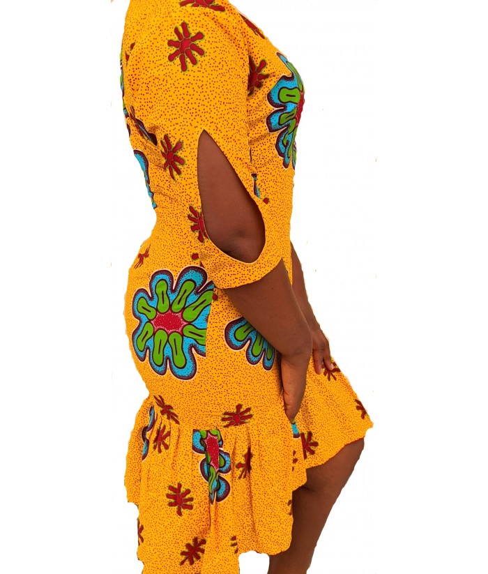 Beautiful Key Hole African Print / Ankara Dress