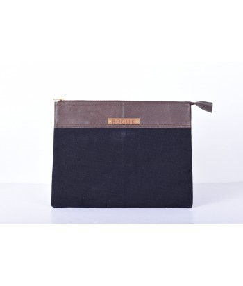 Mocha Leather/Black Canvas 13' laptop Sleeve